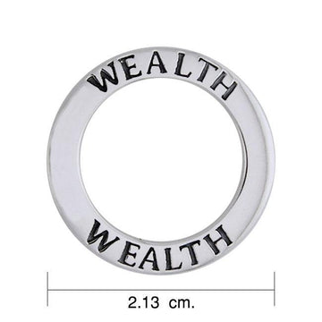 Wealth Sterling Silver Ring Pendant TPD1163 - Jewelry